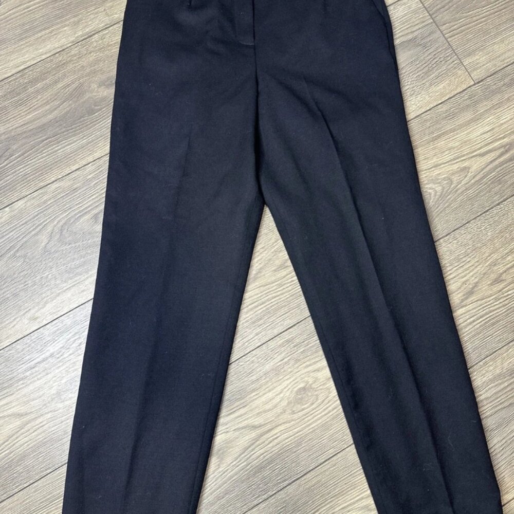 Pendleton Black Classic Flat Front Straight Leg Career Casual Pants Size 6